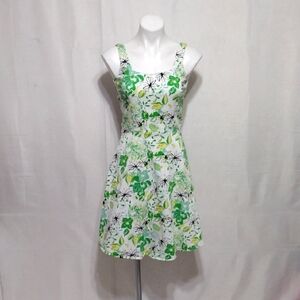 Breakin Loose Sleeveless Floral Print Dress Structured Fit Casual Chic Size 3/4